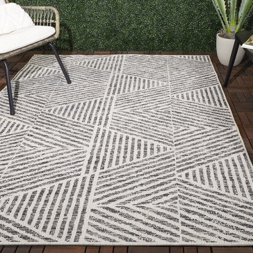 Silva Indoor / Outdoor Gray/White Area Rug & Reviews AllModern